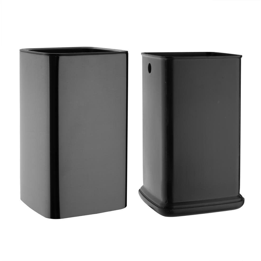 Poubelle carrée Bolero noire 10L