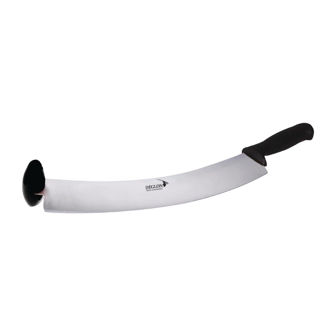 Couteau à fromage hollandais 2 mains lame courbée Deglon 38cm - NISBETS