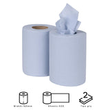 Bobines bleues à alimentation centrale Nisbets Essentials 2 plis 320 feuilles (lot de 2)