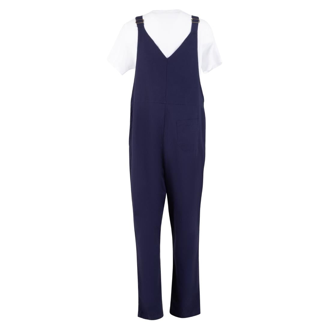 Salopette à plastron et bretelles en toile de coton Southside bleu marine XL - NISBETS