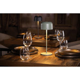 Lampe de table avec abat-jour rond Olympia Lucca verte 300mm