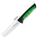 Couteau à tomate denté Hygiplas Pro vert 10cm - NISBETS