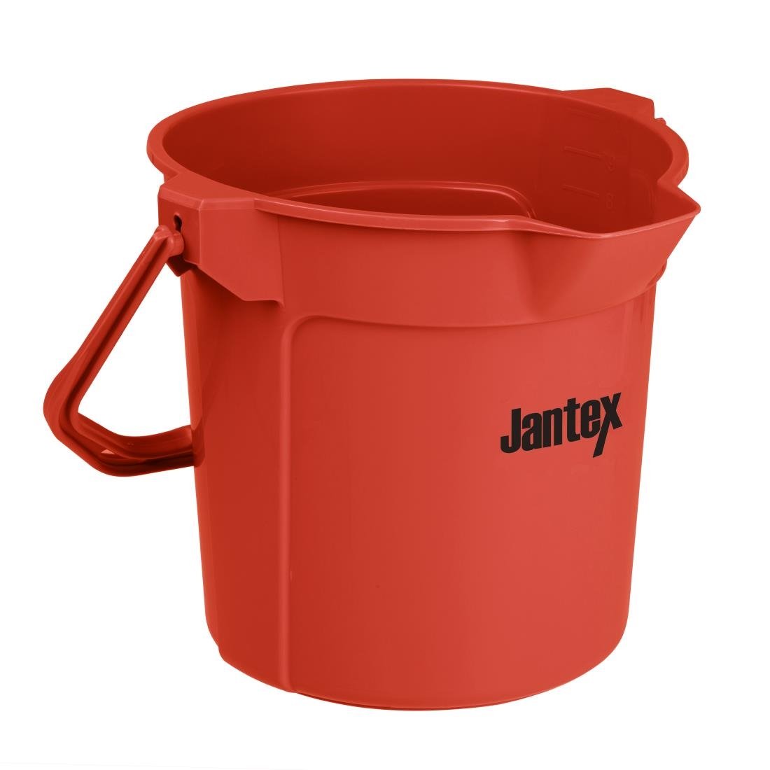 Seau gradué avec bec verseur Jantex 10L rouge