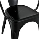 Fauteuils Bolero Bistro Curve noirs (lot de 4) - NISBETS