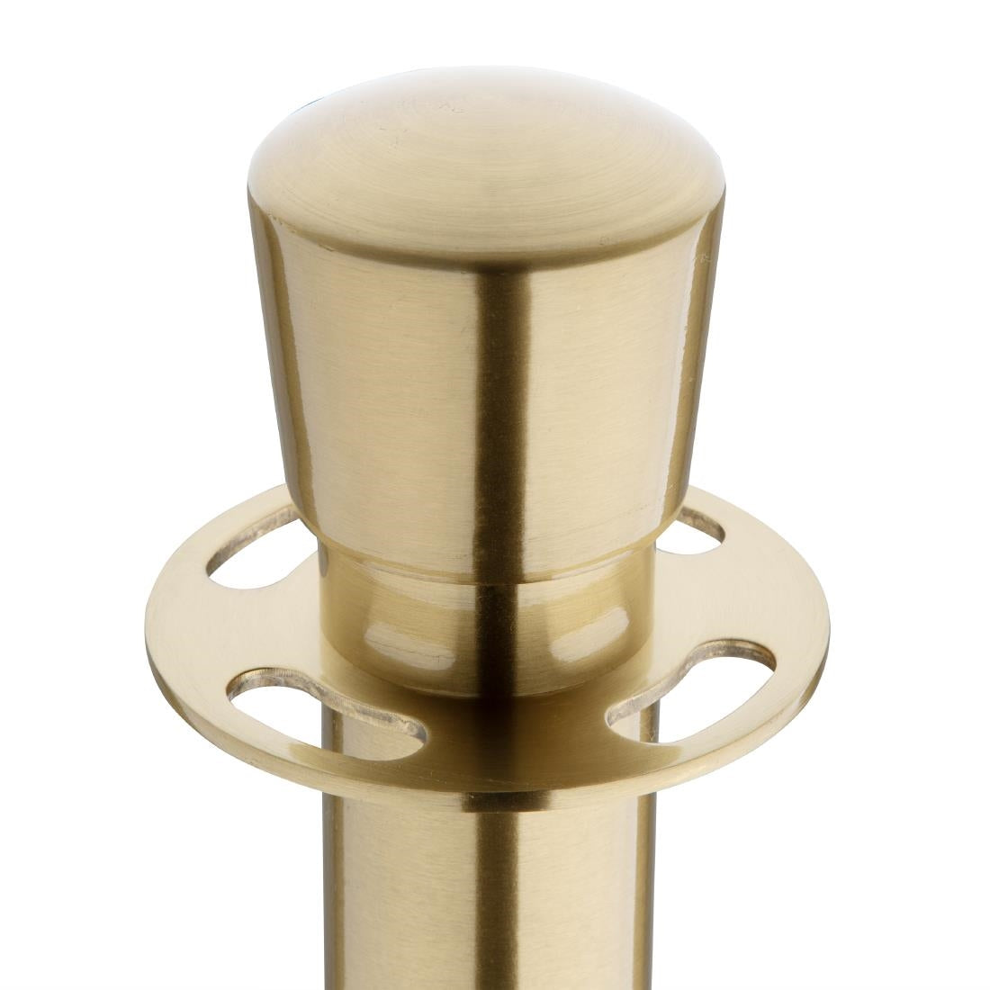 Poteaux d'accueil à base plate Bolero en laiton brossé (lot de 2) - NISBETS