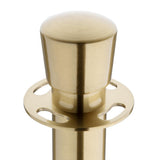 Poteaux d'accueil à base plate Bolero en laiton brossé (lot de 2) - NISBETS