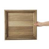 Plateau rectangulaire en acacia Olympia 380x355mm