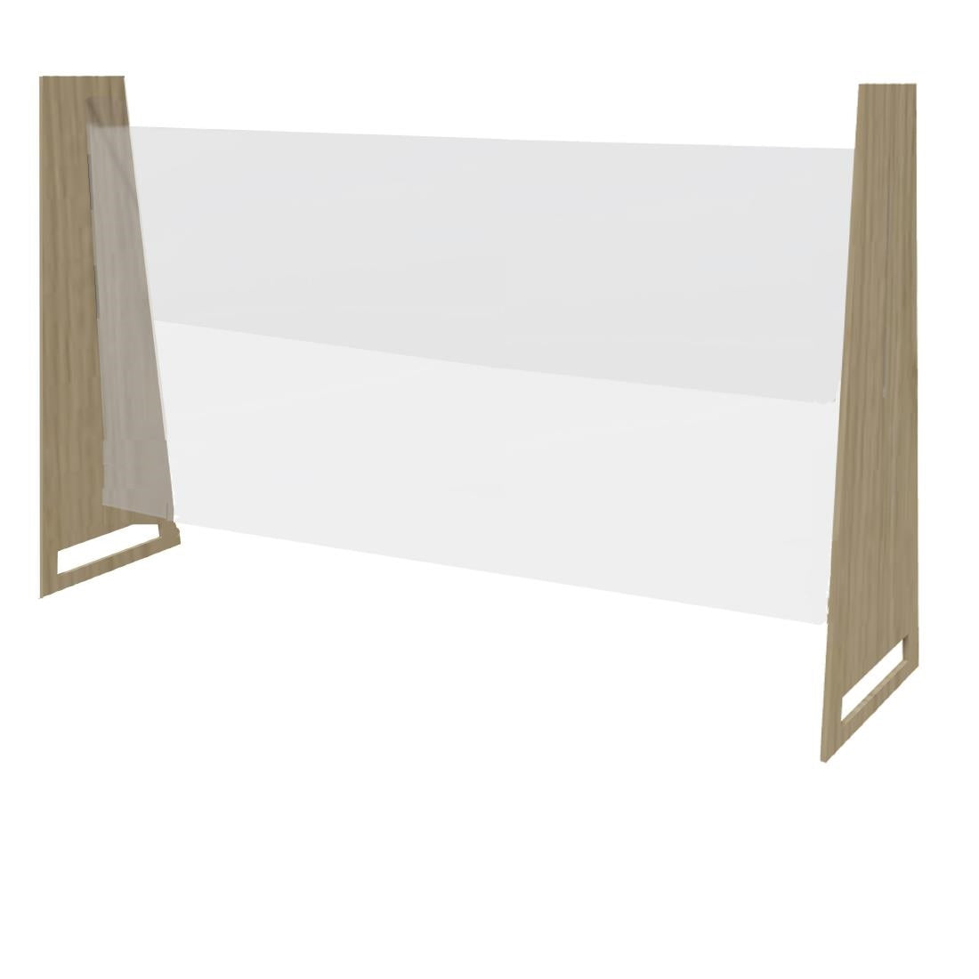 Ecran de protection de comptoir chêne clair Canteen-Style Bolero 860 x 1250mm - NISBETS