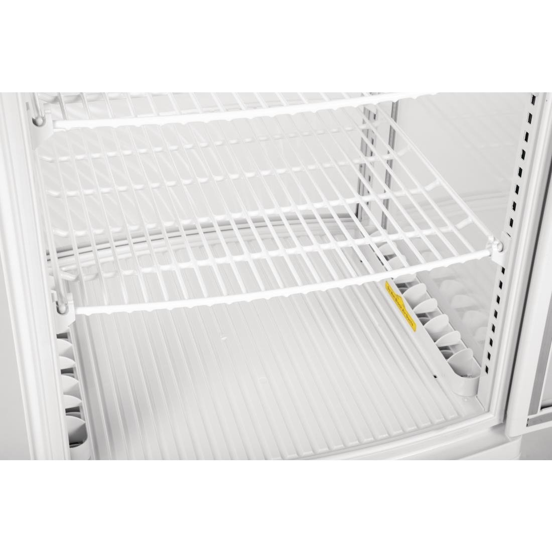 Vitrine réfrigérée portes incurvées Polar Série C 86L blanche - NISBETS