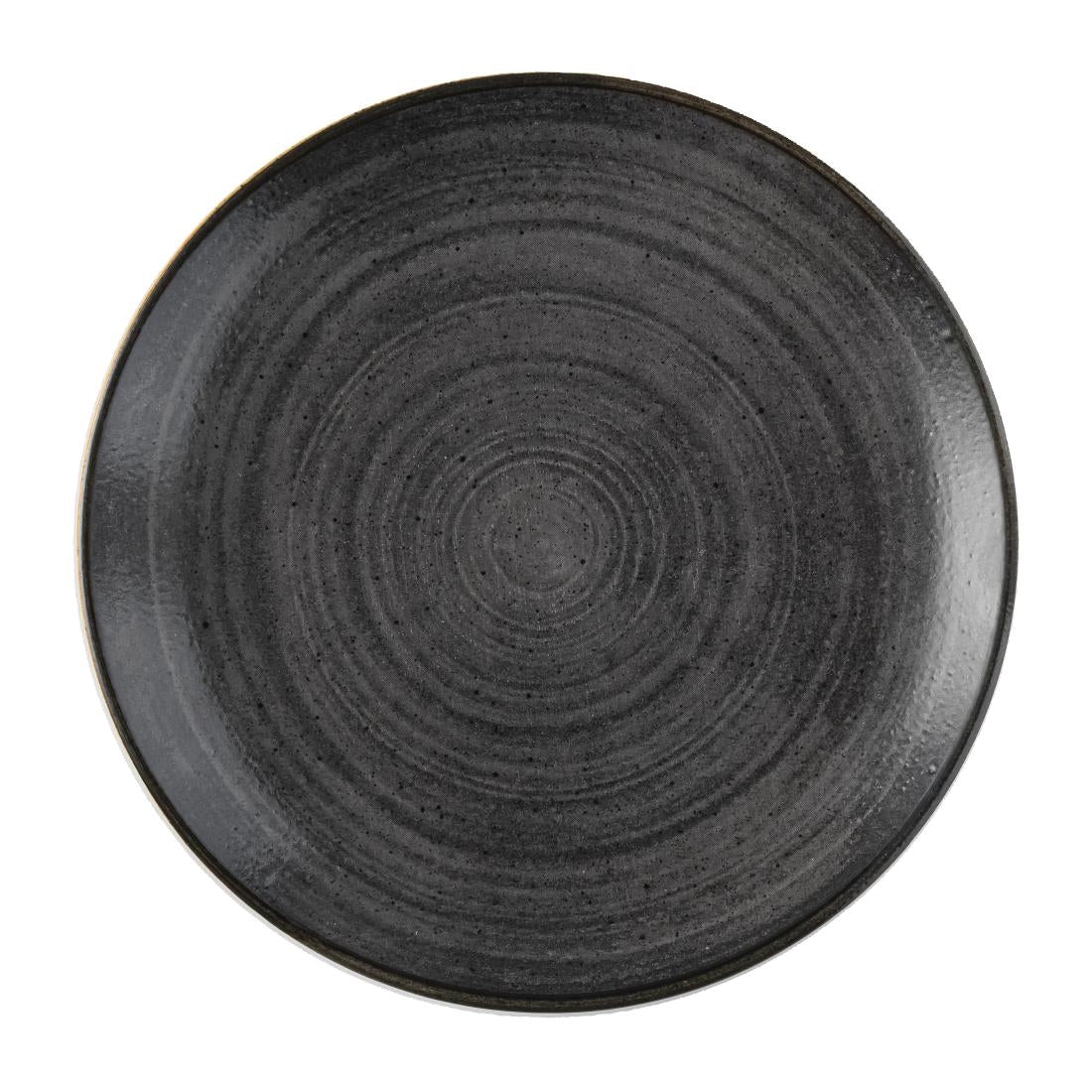 Assiettes rondes Churchill Stonecast Raw Evolve Black 217mm (Lot de 12)