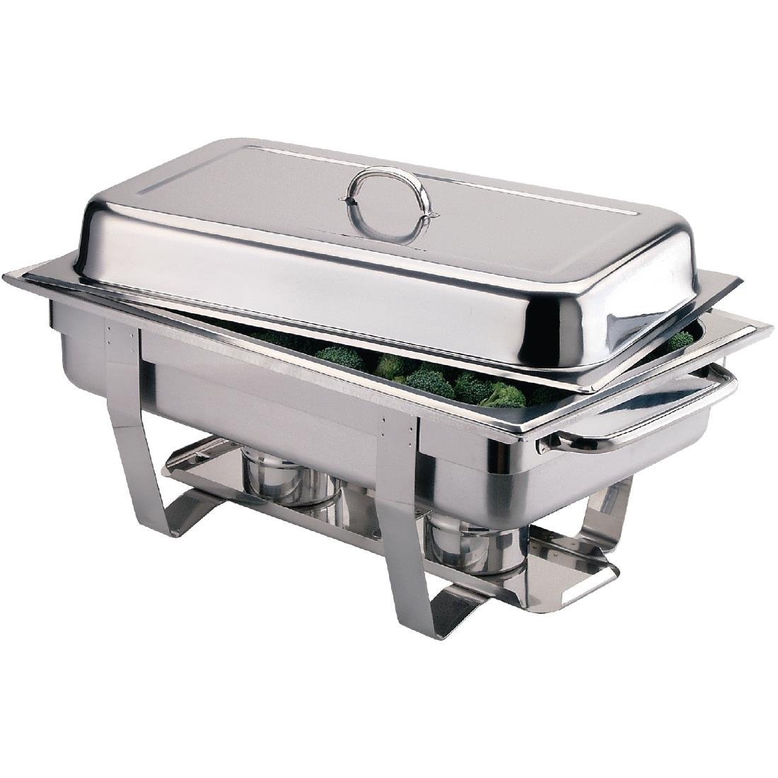 OFFRE SPÉCIALE Set de 2 chafing dishs Milan GN 1/1 avec 72 capsules de combustible liquide Olympia - NISBETS