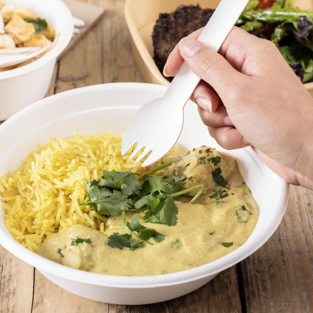 Cuillères en papier Fiesta Compostable 160 mm (lot de 100)