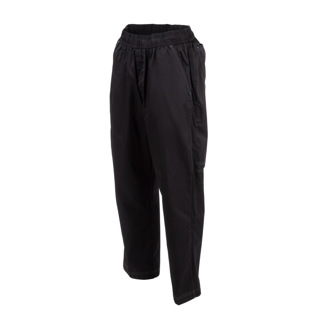 Pantalon de cuisine mixte Baggy Chef Works noir L - NISBETS