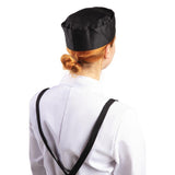 Calot de cuisine en polycoton Whites noir L - NISBETS