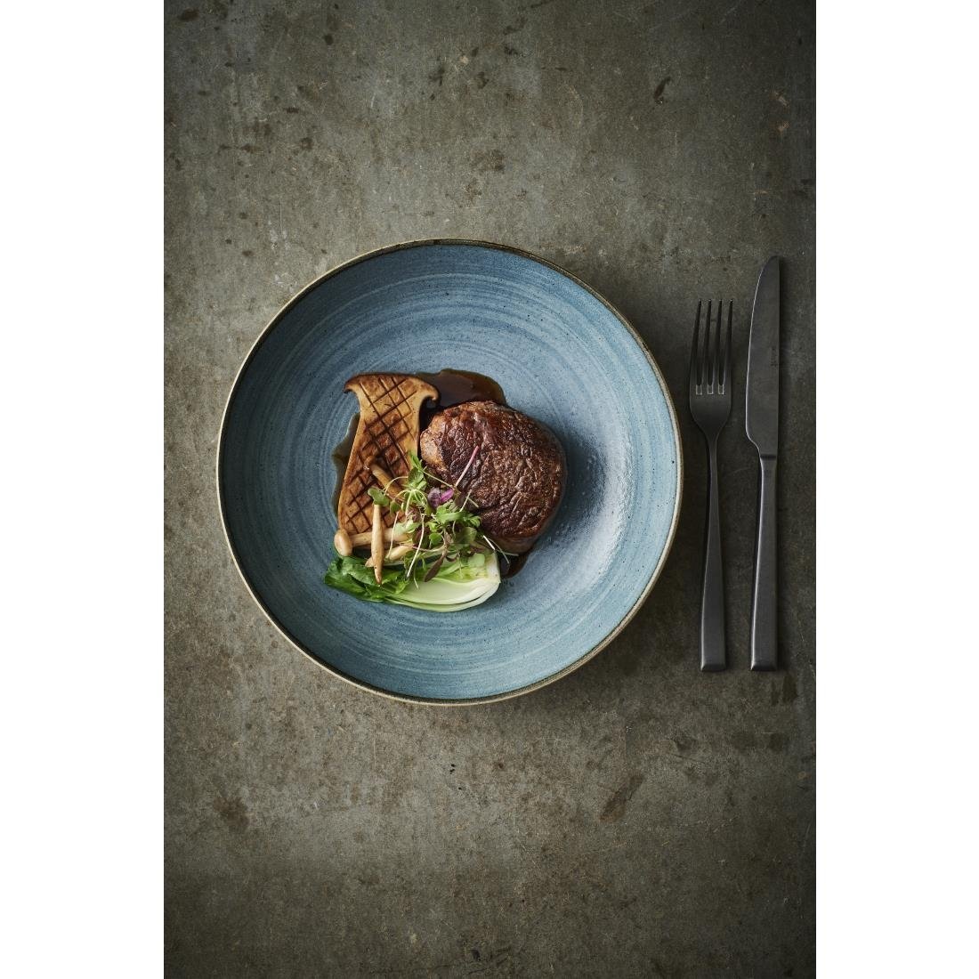 Assiettes rondes Churchill Stonecast Raw Evolve Teal 220mm (Lot de 12)