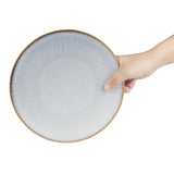 Assiettes plates Olympia Drift en relief gris 220mm (lot de 6)