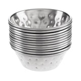 Pots à sauce en acier inoxydable martelé Olympia 45ml (lot de 12)