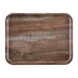 Plateau stratifié surface grainée Madeira Cambro chêne foncé 46 cm - NISBETS
