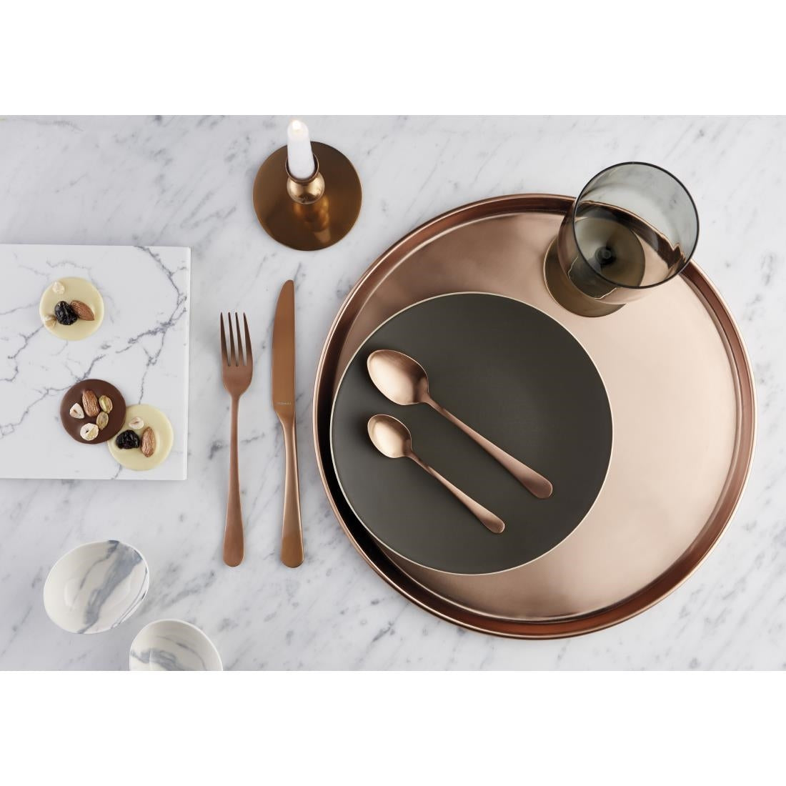 Cuillères à café moyennes Amefa Blush cuivre (lot de 12)