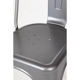 Chaises en acier gris métallisé Bolero Bistro (lot de 4) - NISBETS