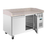 Comptoir à pizza 2 portes avec dessus en granit  Polar Série U 428L