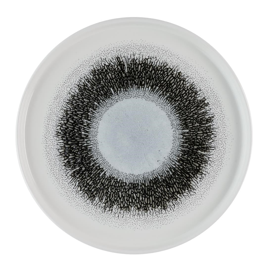 Assiettes avec rebord Churchill Studio Prints Fusion Black 260mm (Lot de 6)