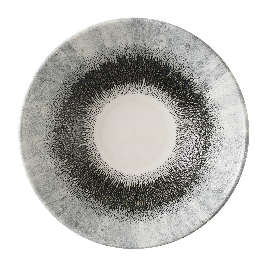 Assiettes creuses rondes Churchill Studio Prints Fusion Black 203mm (Lot de 6)