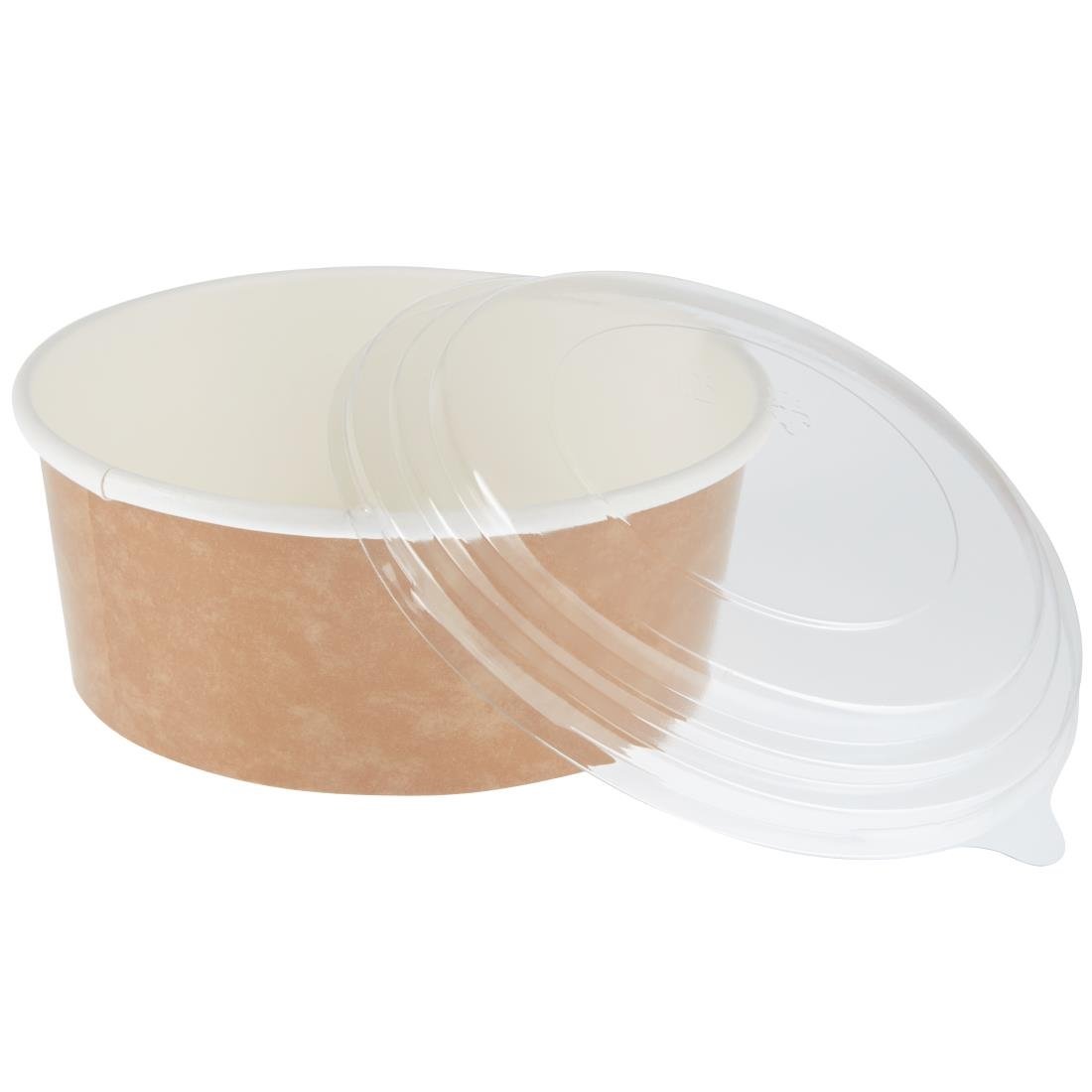 Pots alimentaires kraft recyclables avec couvercles Colpac 700ml (lot de 150) - NISBETS