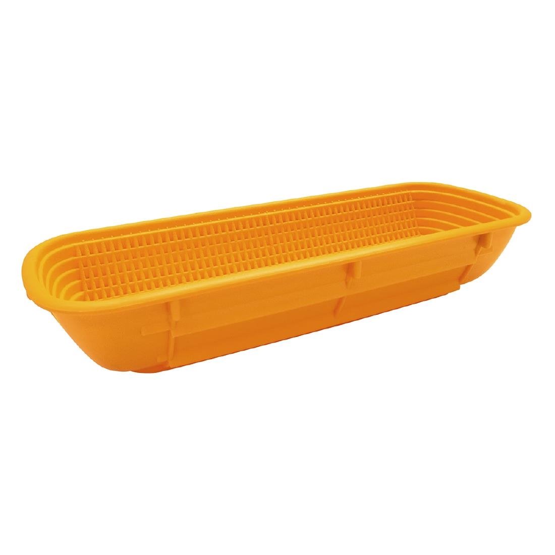 Panier de fermentation rectangulaire Schneider orange 1kg - NISBETS