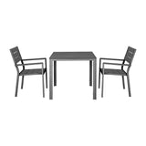 Fauteuils à lattes Bolero Valletta gris (Lot de 4)