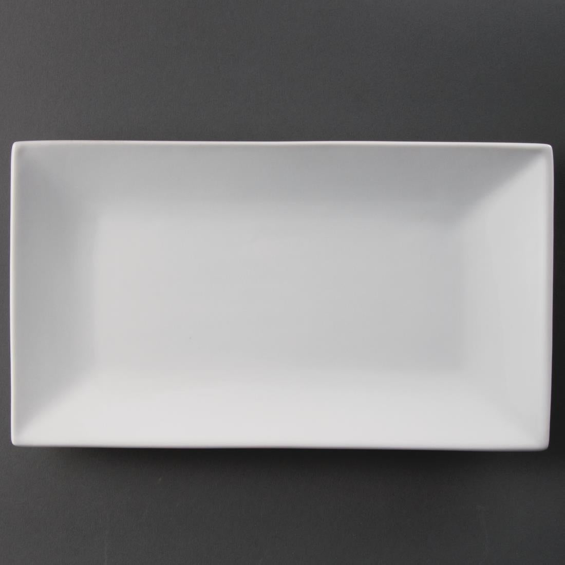 Plat rectangulaire de service 310 x 180mm Olympia (Lot de 2) - NISBETS