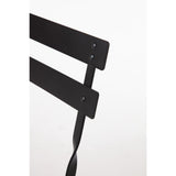 Ensemble table et 2 chaises pliantes d'extérieur en acier noir Bolero