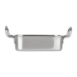 Plat de présentation en inox rectangulaire Olympia 140x90mm
