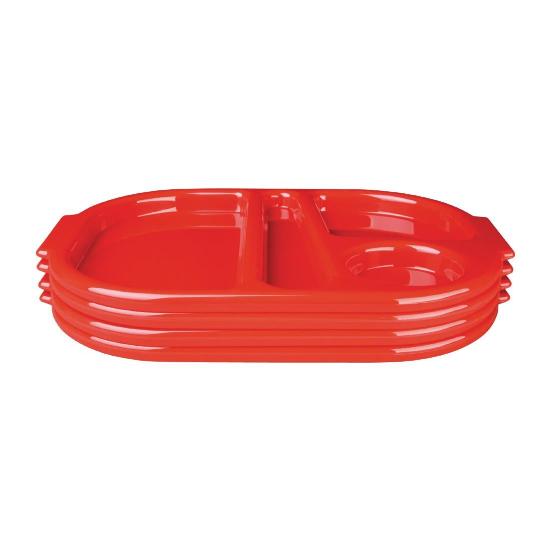 Grands plateaux repas à compartiments en polypropylène Olympia Kristallon - NISBETS