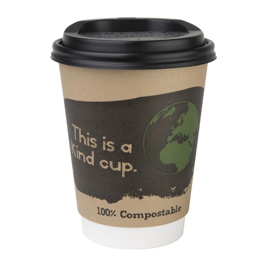 Gobelets boissons chaudes compostables en PLA double paroi Fiesta Compostable 355ml (Lot de 500) - NISBETS