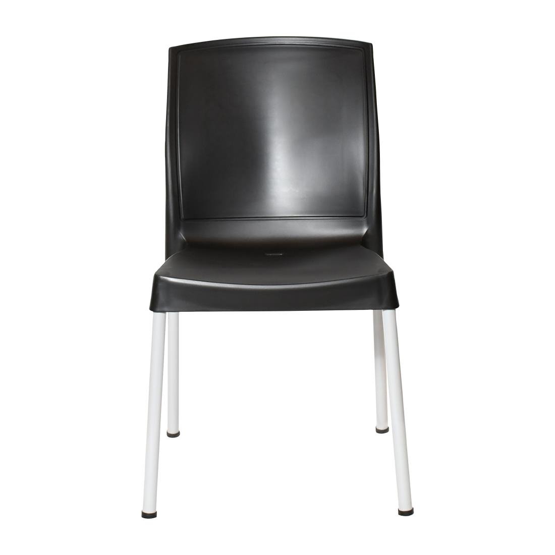 Chaises en polypropylène Bolero Elements noires (lot de 4) - NISBETS