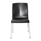 Chaises en polypropylène Bolero Elements noires (lot de 4) - NISBETS