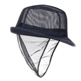 Chapeau Trilby bleu marine avec résille - NISBETS