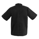 Veste de cuisine mixte Whites Vegas manches courtes noire - NISBETS