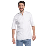 Veste de cuisine mixte Chaud Devant Monza manches courtes blanche S - NISBETS