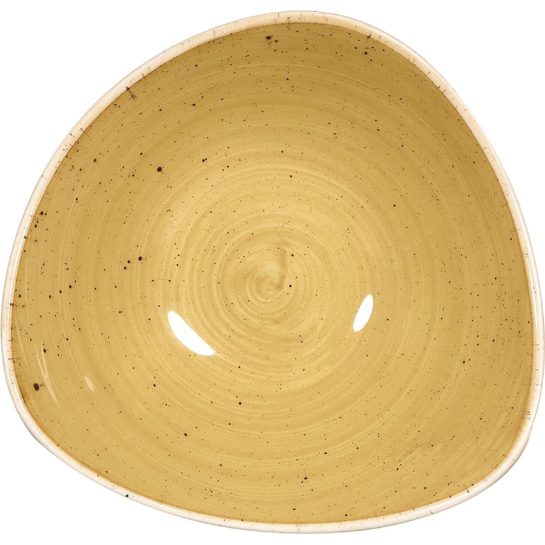Bols triangulaires Churchill Stonecast Mustard 185mm (Lot de 12)