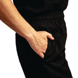Pantalon de cuisine mixte traité au Teflon Easyfit noir - NISBETS