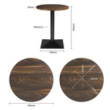 Table ronde Bolero Complete effet bois foncé 600mm