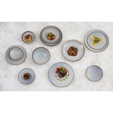 Assiettes plates Olympia Drift gris uni 280 mm (lot de 4)