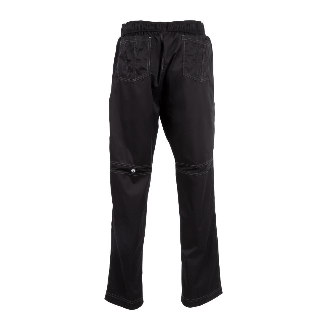 Pantalon de cuisine mixte Baggy Chef Works noir L - NISBETS