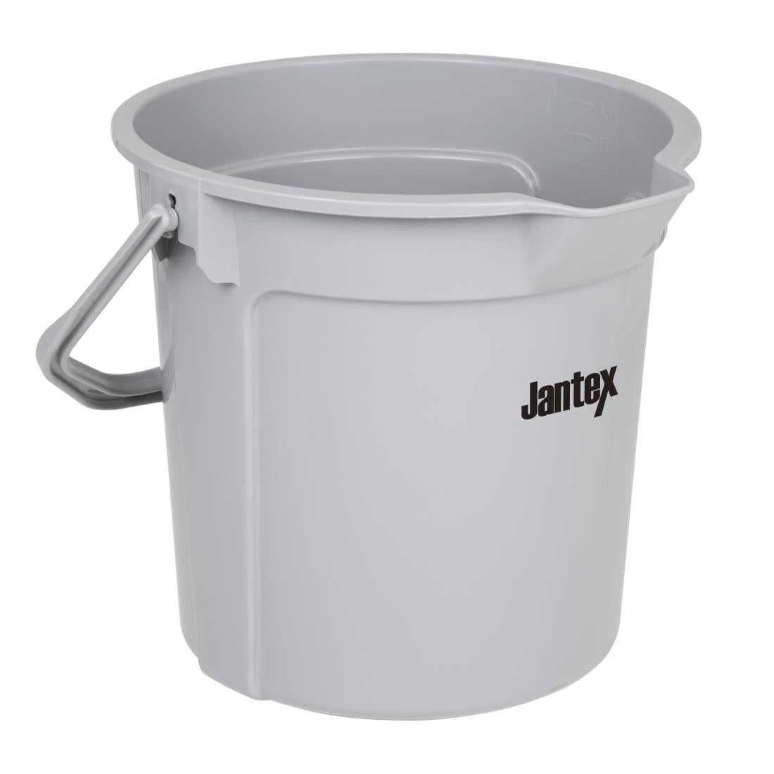 Seau gradué Jantex gris avec bec verseur 14 litres