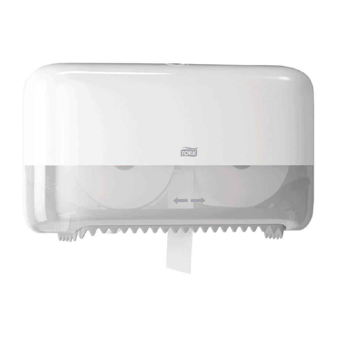 Distributeur double pour papier toilette sans mandrin Tork - NISBETS