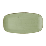 Assiettes oblongues Churchill Stonecast Sage Green 355mm (Lot de 6)