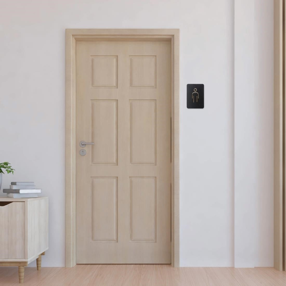 Plaque signalétique noire Europel homme