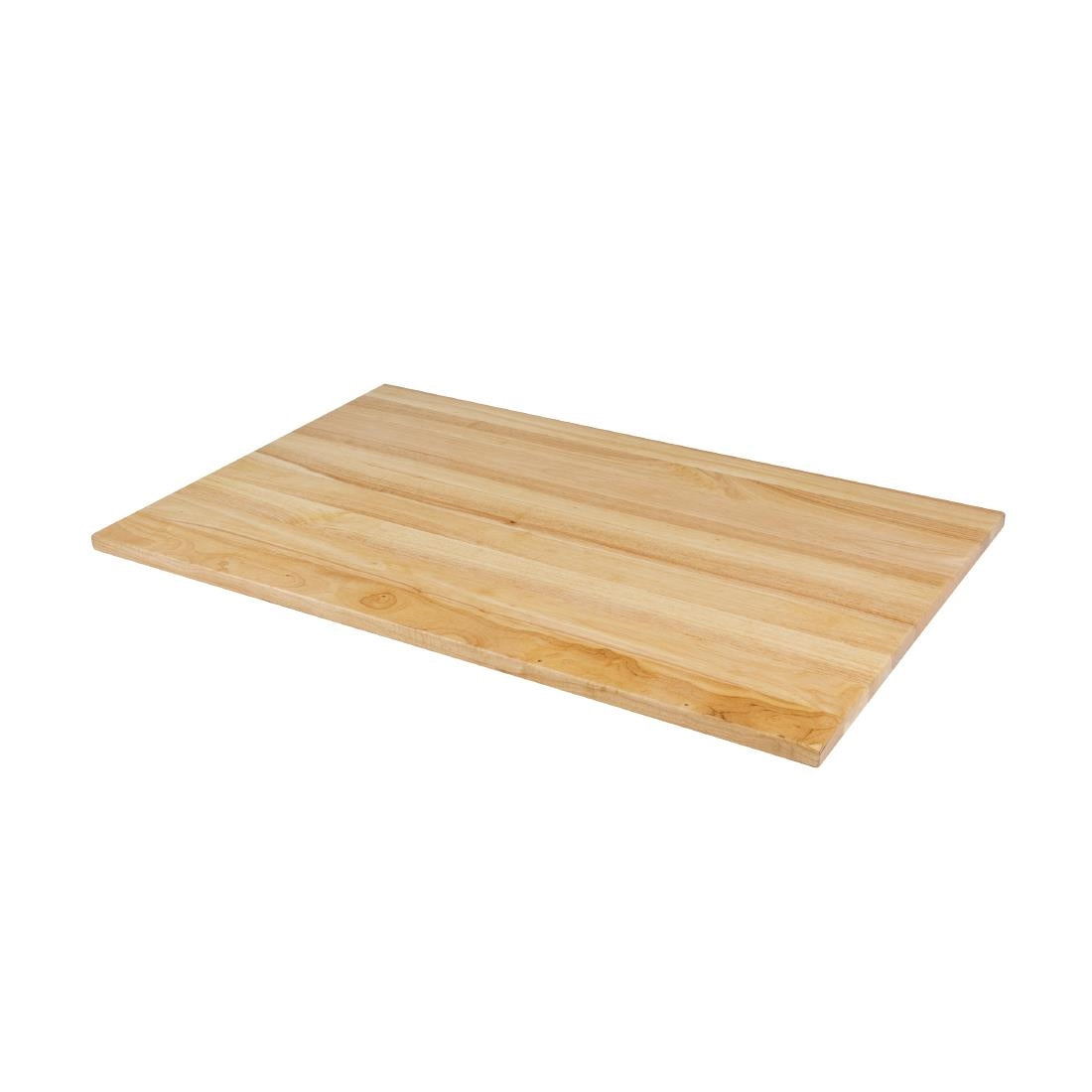 Plateau de table rectangulaire pré-percé coloris bois naturel Bolero 700 x 1100mm - NISBETS